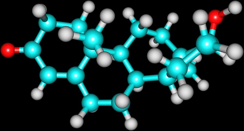A model of a testosterone molecule