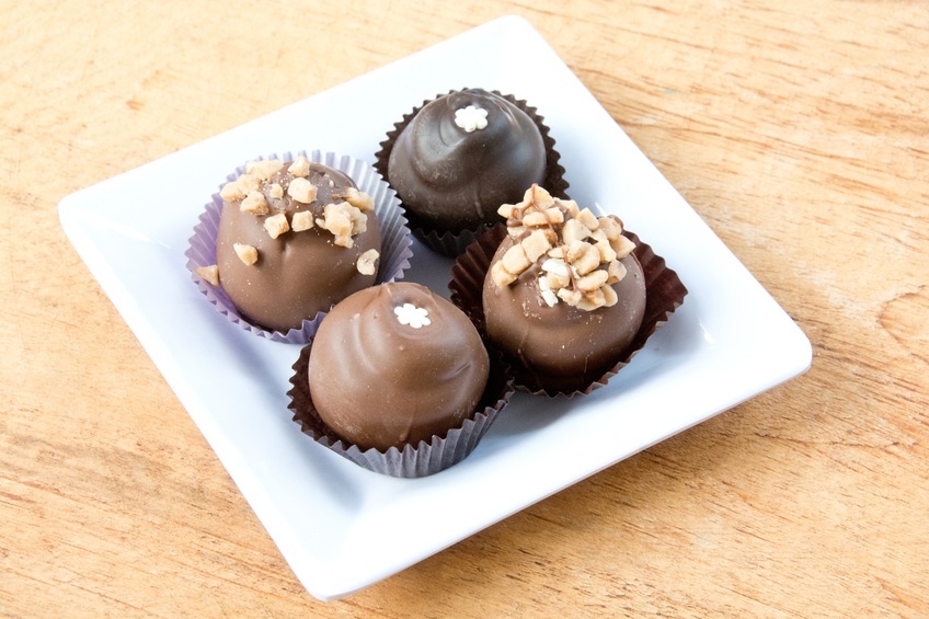 dark and milk chocolate truffles