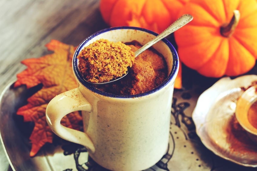 Pumpkin Spice Latte Microwave Mug Cake