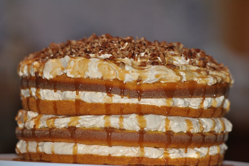 Close up of Pumpkin Torte