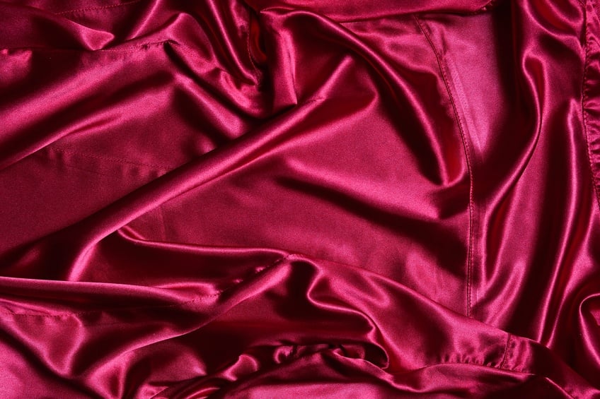 Bright rippled pink satin