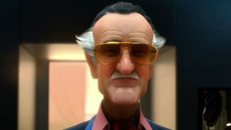 Stan Lee's animated cameo in Disney's Big Hero 6