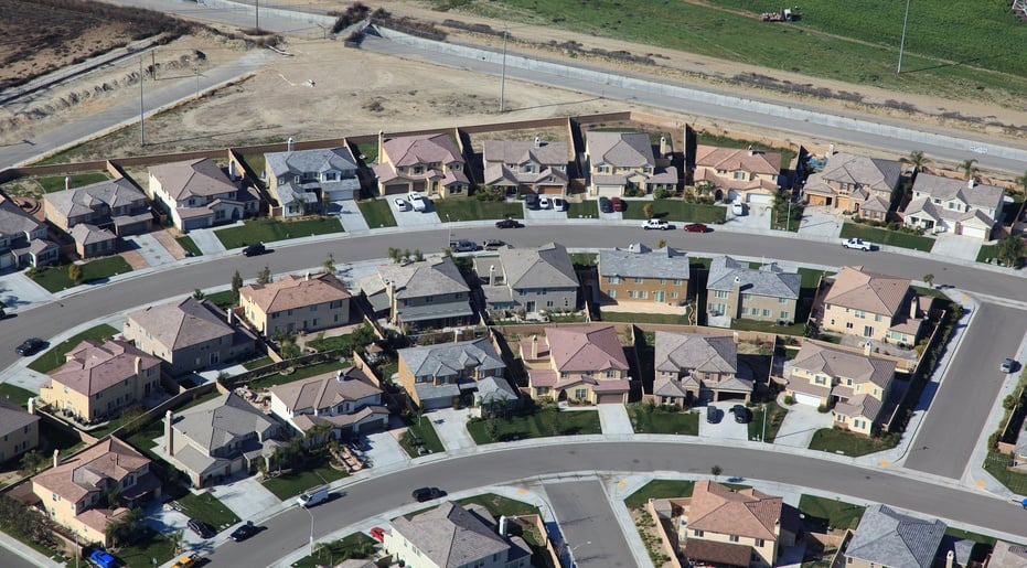 Two curved streets of house