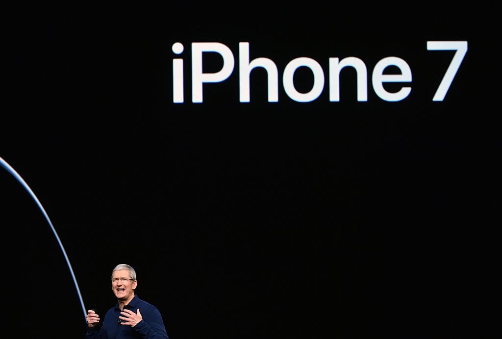 Apple CEO Tim Cook introduces the new iPhone 7