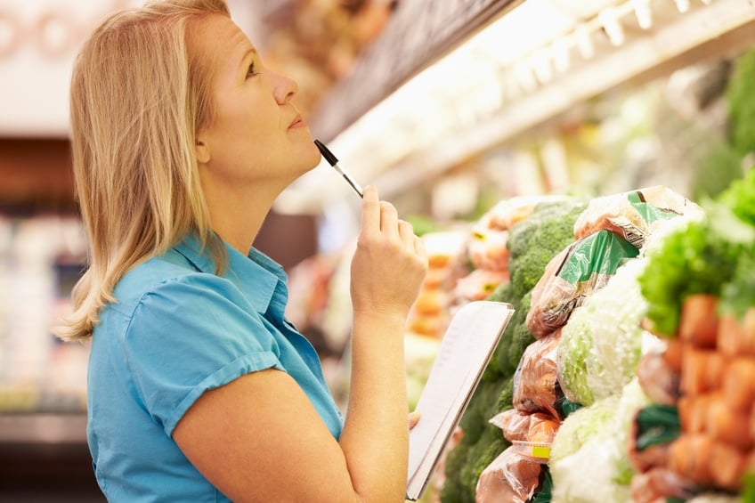 Woman with Shopping List