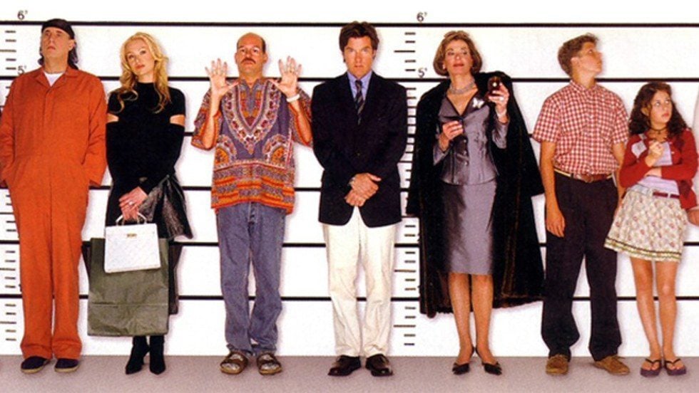 The Bluths in a police line up.