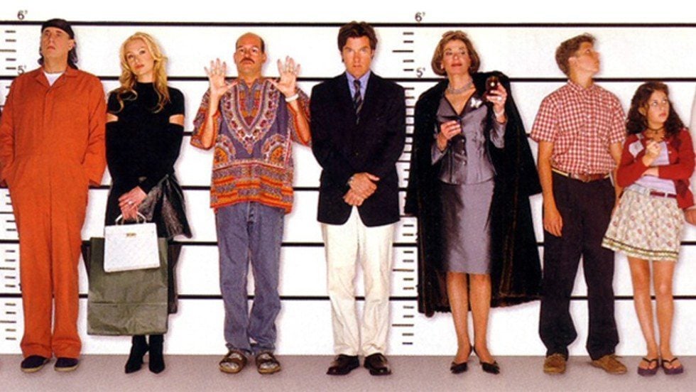 The Bluths in a police line up. The Bluths in a police line up.