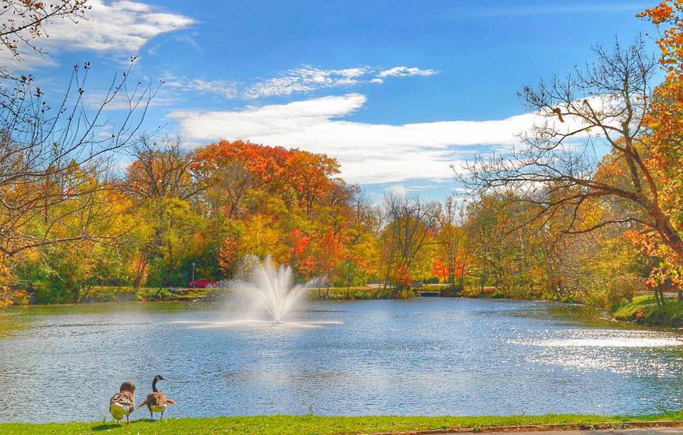 A park in Richmond, Indiana