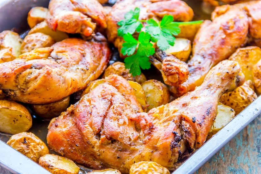 Cajun spiced baked chicken legs