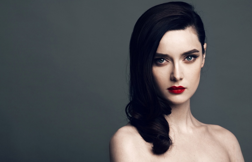glamour woman with bright makeup