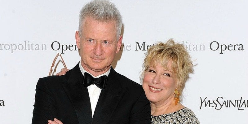 Martin Von Haselberg and Bette Midler in formal wear smiling close together