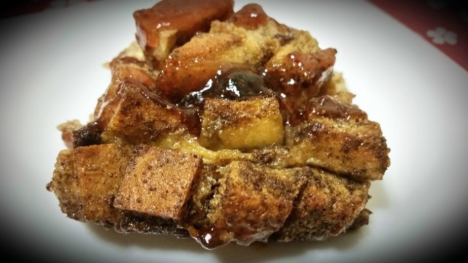 Bread Pudding with Strawberry jam