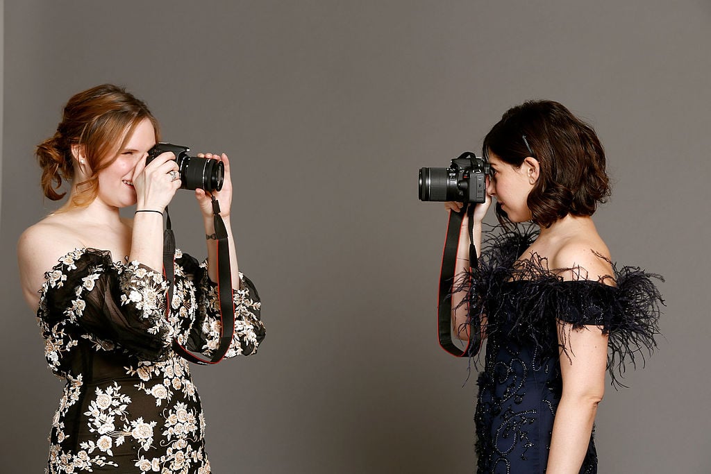 Guests at Georgina Chapman's Marchesa studio for Canon's THE BIG MOMENT