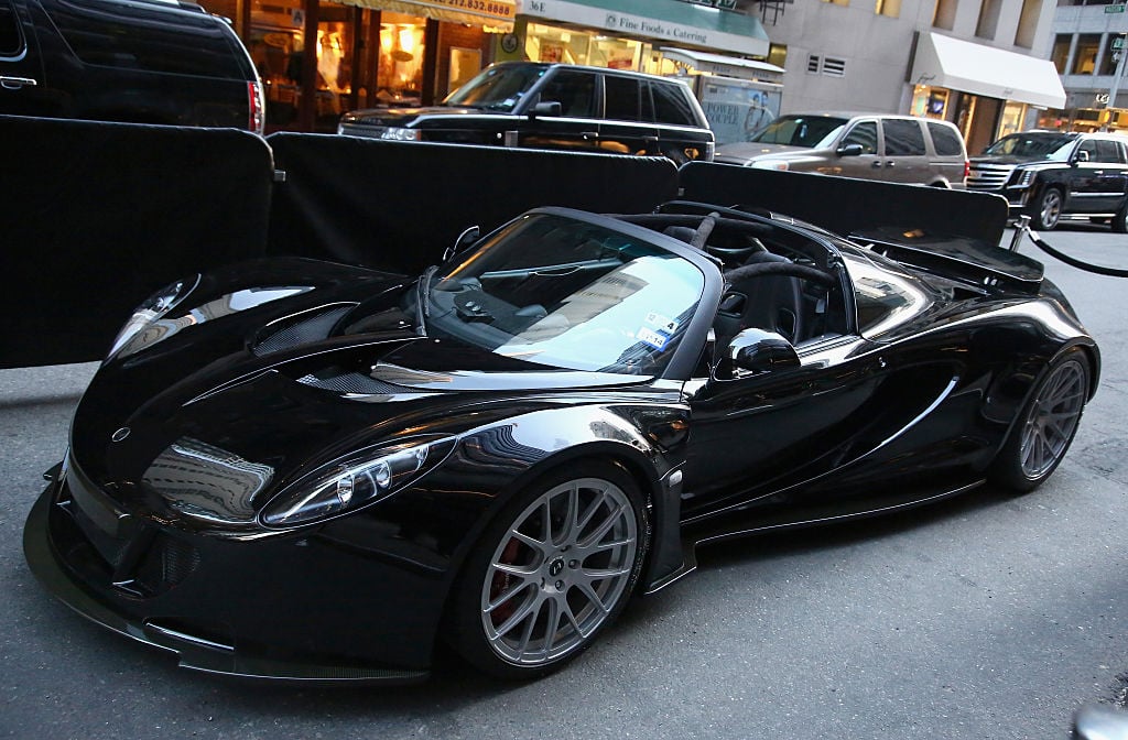 A view of Steven Tyler's Hennessy Venom GT Spyder