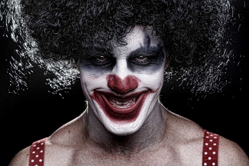 Evil Spooky Clown Portrait