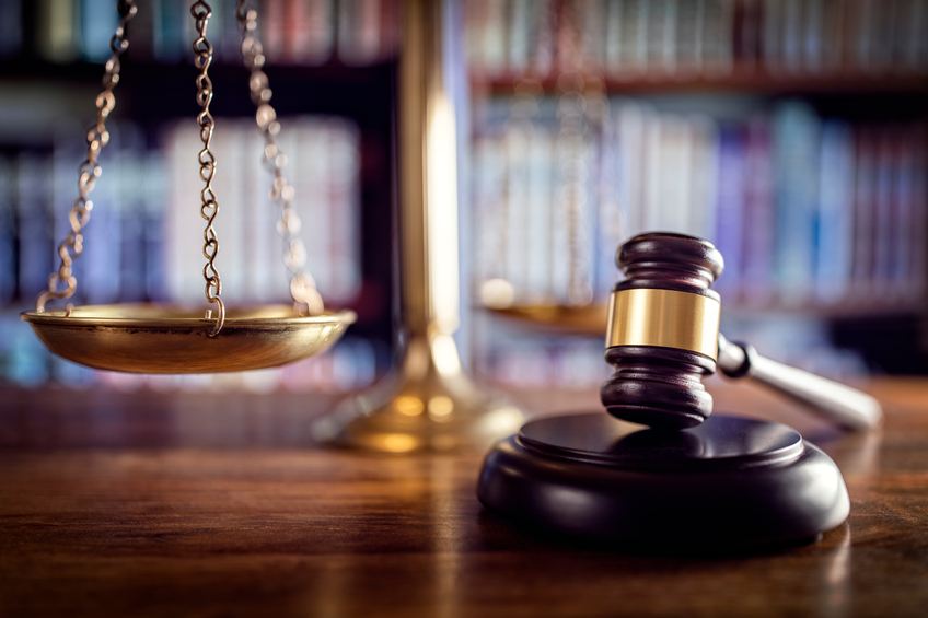 Judge gavel, scales of justice
