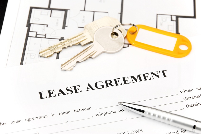 Lease agreement with keys