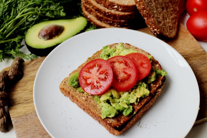 breakfast toast with avocado
