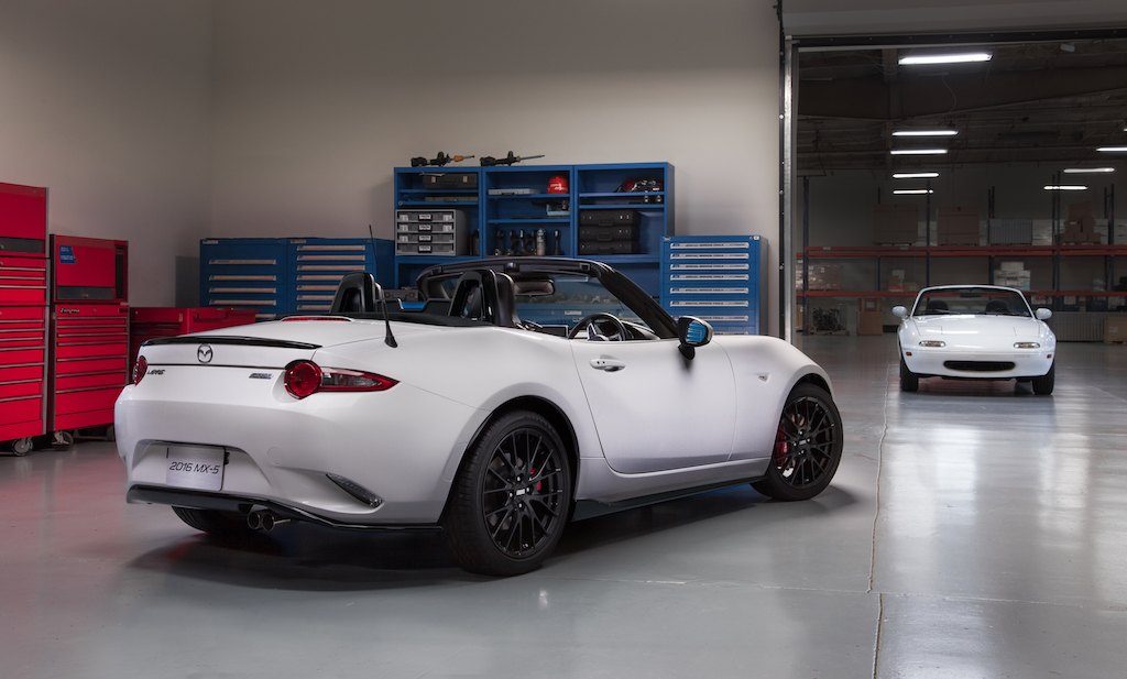 A 2016 and a 1990 Mazda Miata