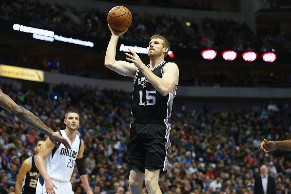Matt Bonner #15 of the San Antonio Spurs