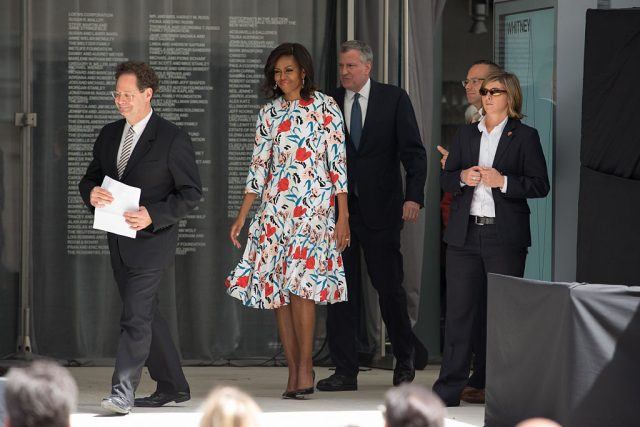 First Lady Michelle Obama and Mayor Bill de Blasio of New York City First Lady Michelle Obama and Mayor Bill de Blasio of New York City