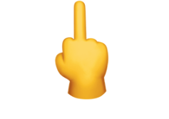 Middle finger emoji