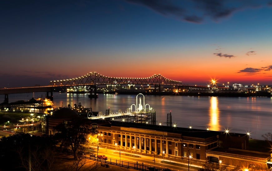 Baton Rouge and The Mississipi River