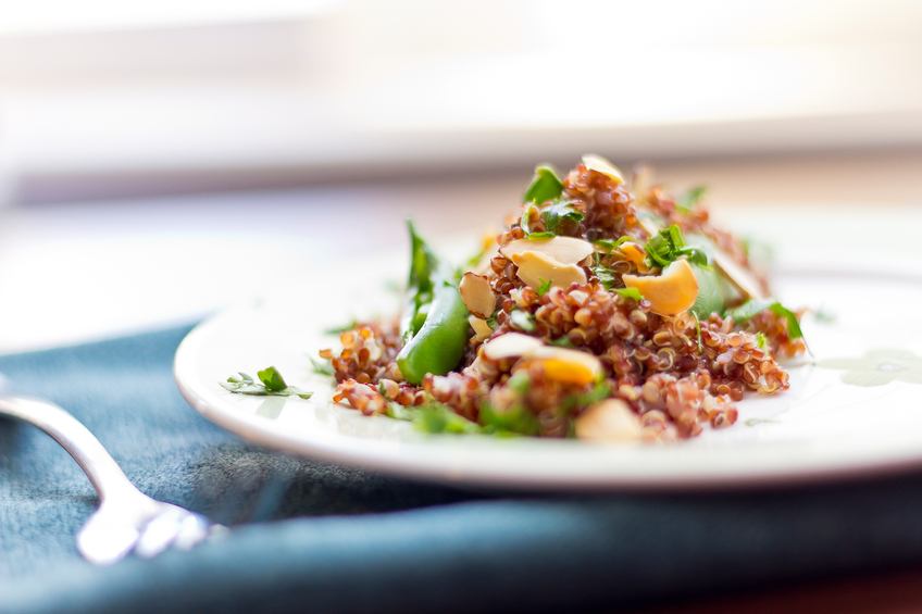 Healthy nutty red quinoa salad Healthy nutty red quinoa salad