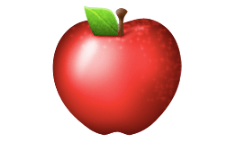 Red apple emoji