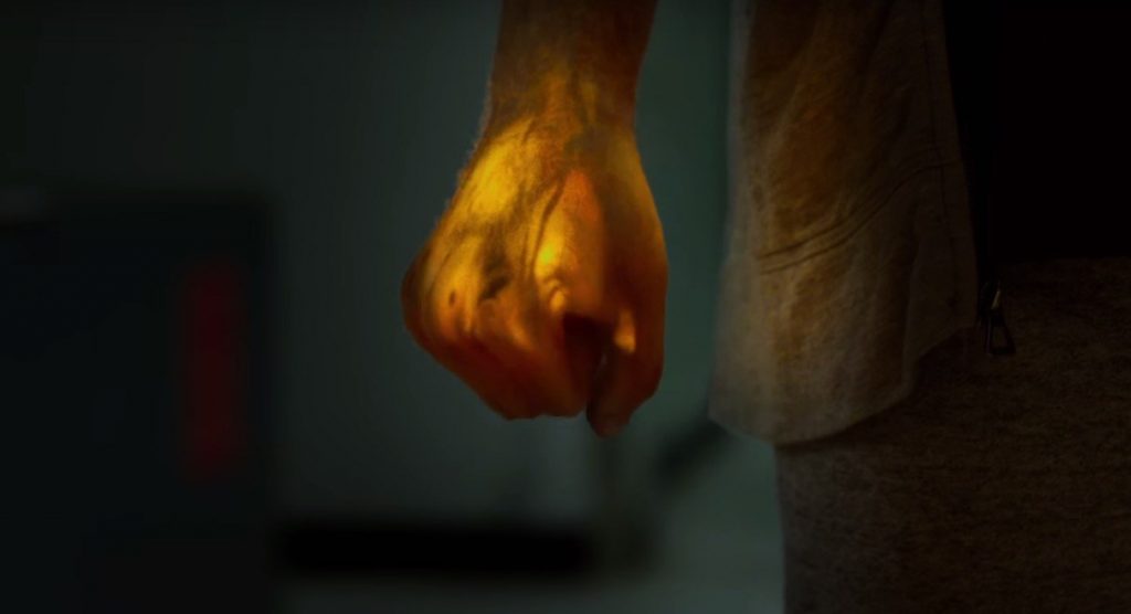 Danny Rand activates the Iron Fist
