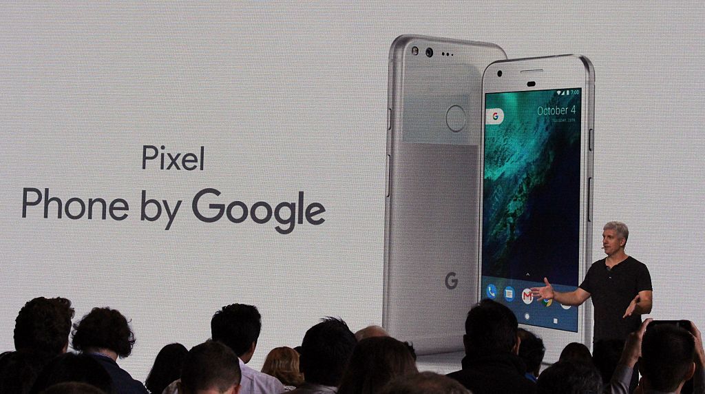 Google hardware team head Rick Osterloh introduces a new Pixel smartphone
