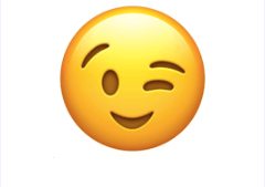 Winking face emoji