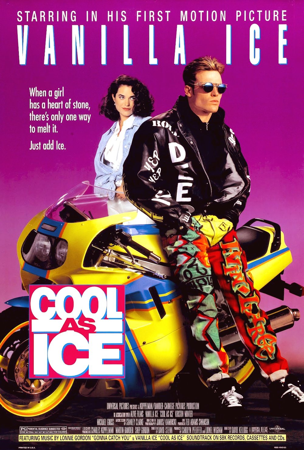Movie poster for 'Cool As Ice' by Vanilla Ice
