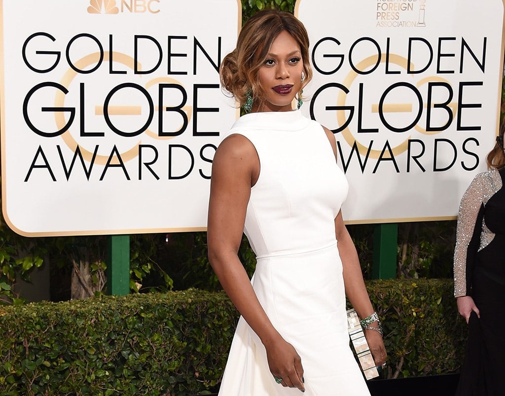 Laverne Cox at the Golden Globes