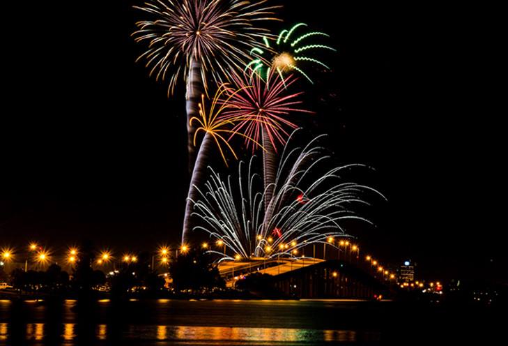 Fireworks over Melbourne, Florida