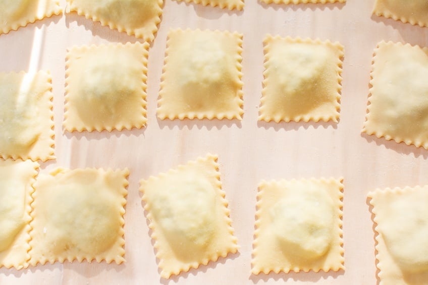 homemade Italian ravioli