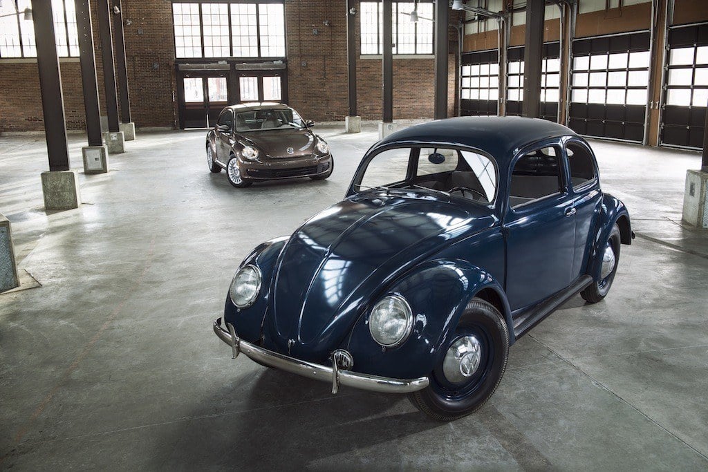 1951 and 2015 Volkswagen Beetles