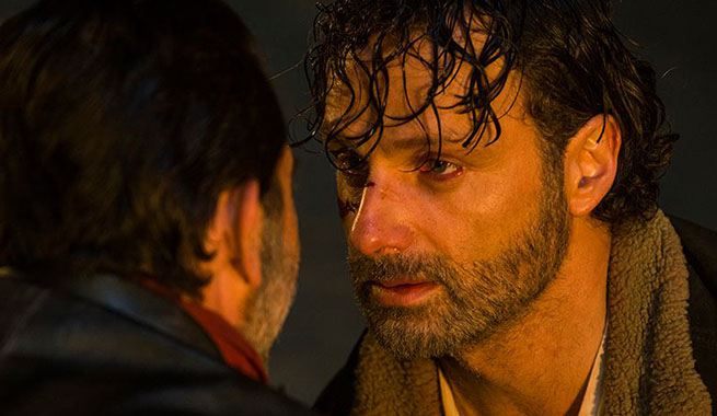 Rick goes face to face with Negan Rick goes face to face with Negan