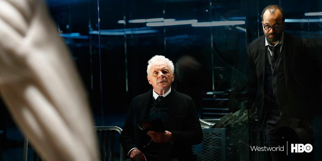 Anthony Hopkins and Jeffrey Wright in Westworld