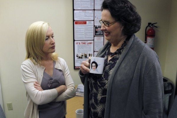 Angela and Phyllis in The Office