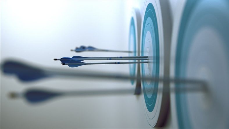 3d scene representing arrows