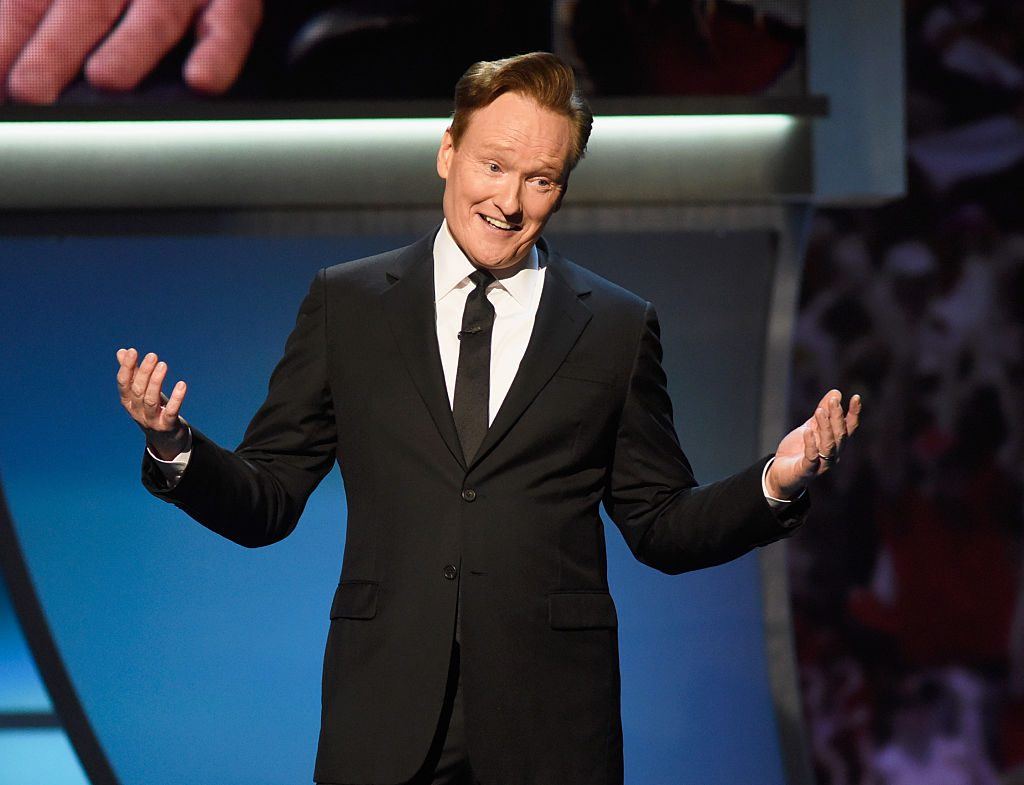 Host Conan O'Brien speaks onstage during the 5th Annual NFL Honors at Bill Graham Civic Auditorium on February 6, 2016 in San Francisco, California. (Photo by Tim Mosenfelder/Getty Images)