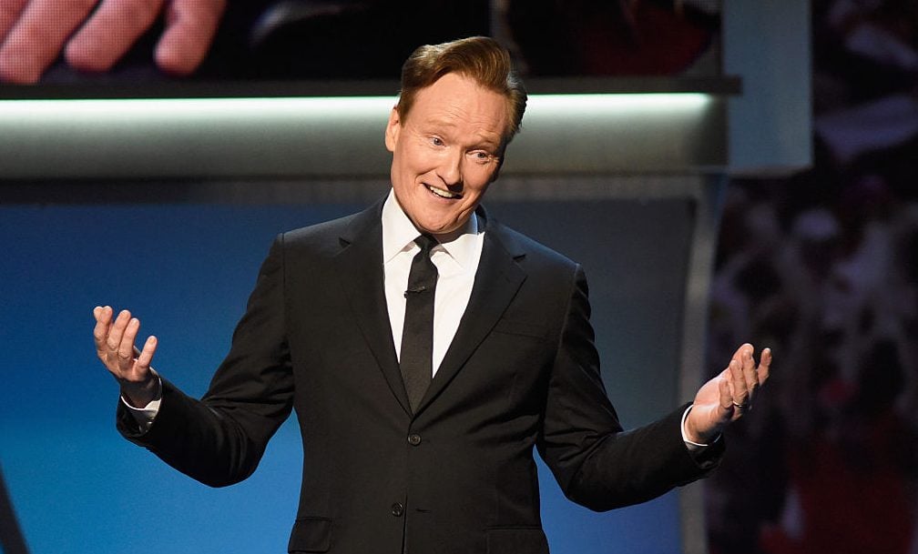 Host Conan O'Brien speaks onstage during the 5th Annual NFL Honors at Bill Graham Civic Auditorium on February 6, 2016 in San Francisco, California. (Photo by Tim Mosenfelder/Getty Images)