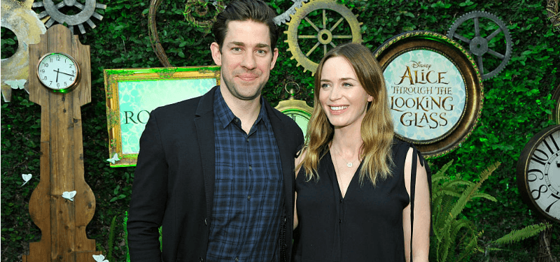 Emily Blunt and John Krasinski at the Alice Through The Looking Glass premiere. 