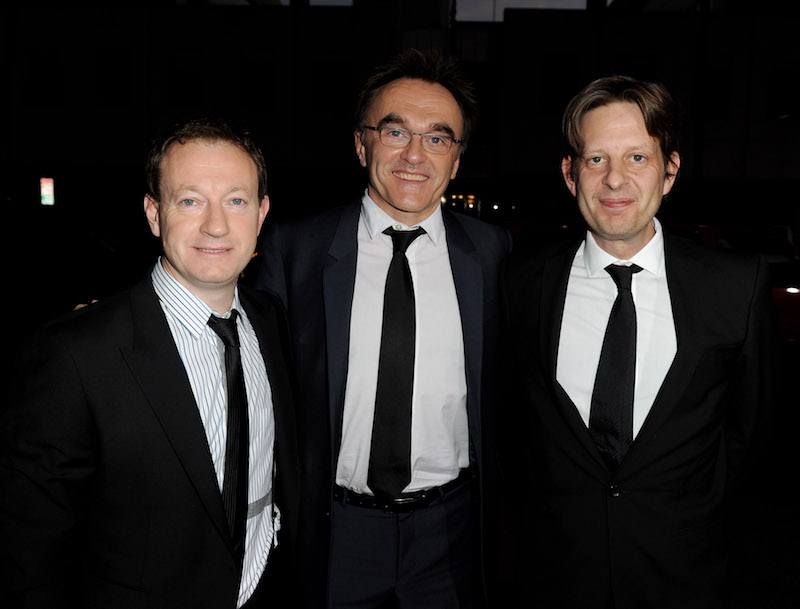 Simon Beaufoy, Danny Boyle, Christian Colson | Kevin Winter/Getty Images