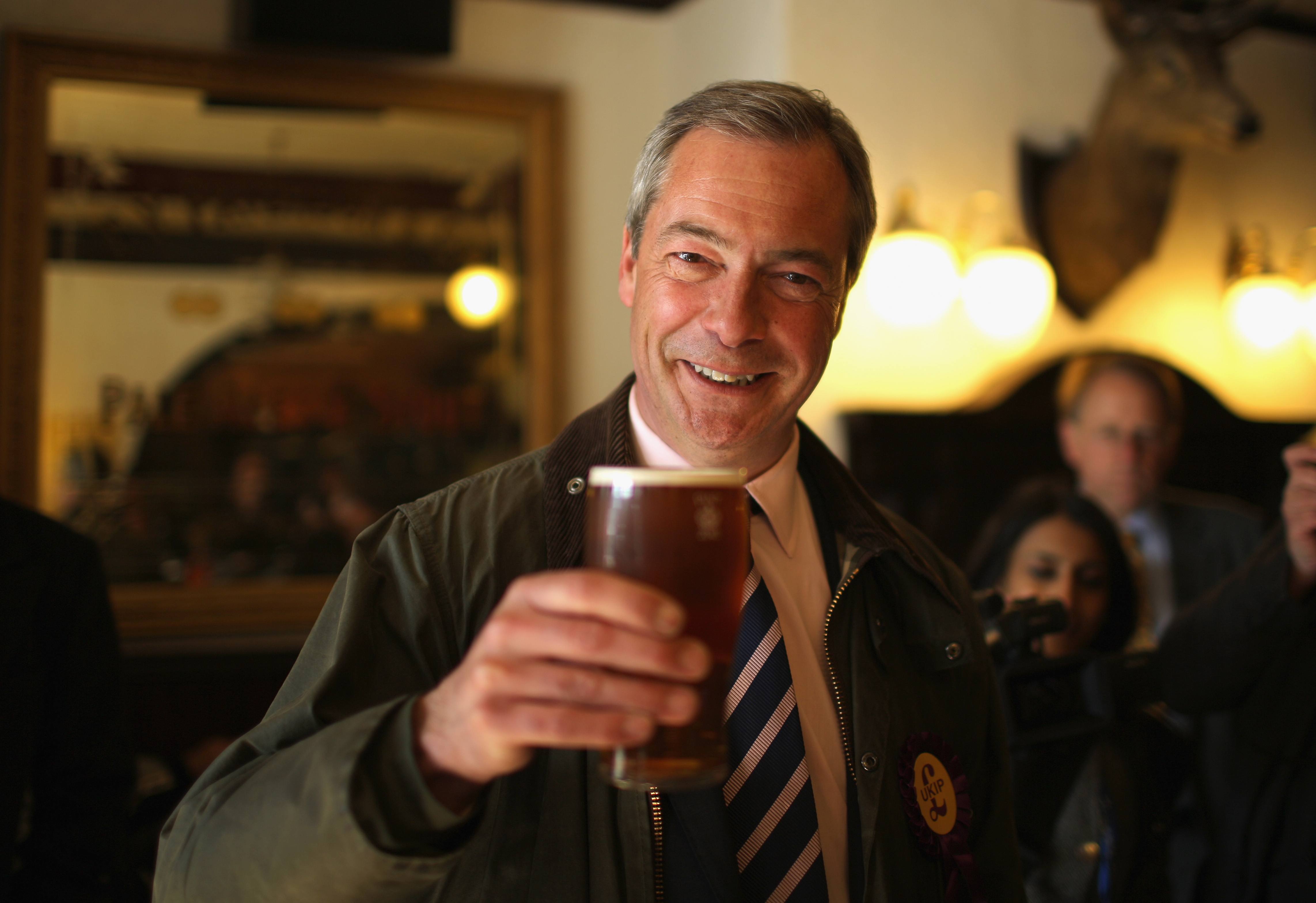 UK Independence Party (UKIP) Leader Nigel Farage