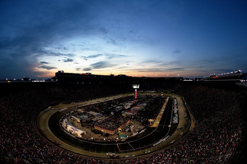 A view of Bristol Motor Speedway in Bristol, Tennessee