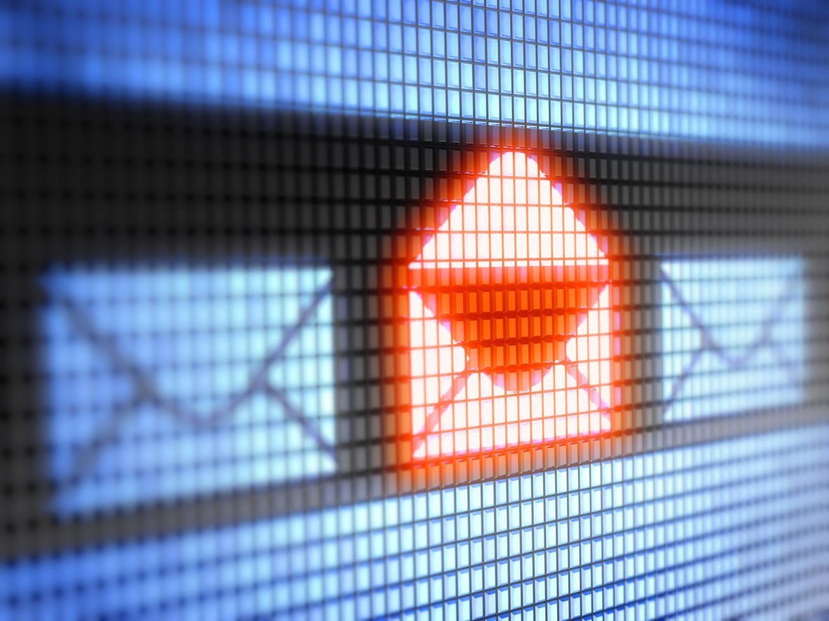 mail icon on screen