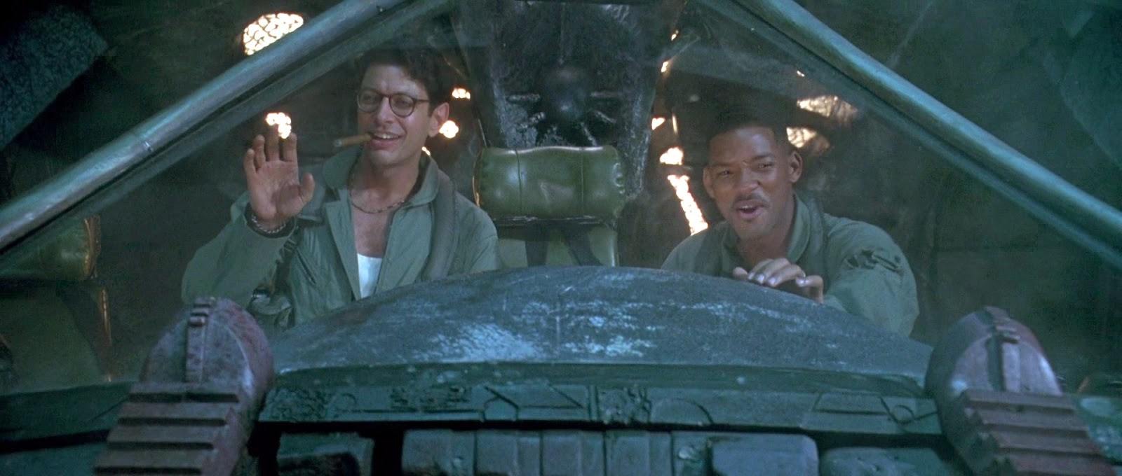 Heroes from the movie Independence Day preparing to complete their mission and head home
