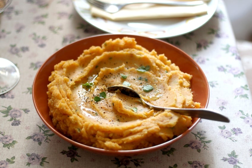 Combined Mashed potatoes and sweet potatoes